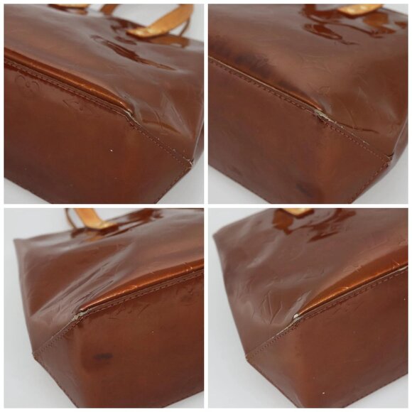LOUIS VUITTON Monogram Vernis Reade PM Hand Bag Bronze M91146 LV Auth 130448 - Picture 16 of 16